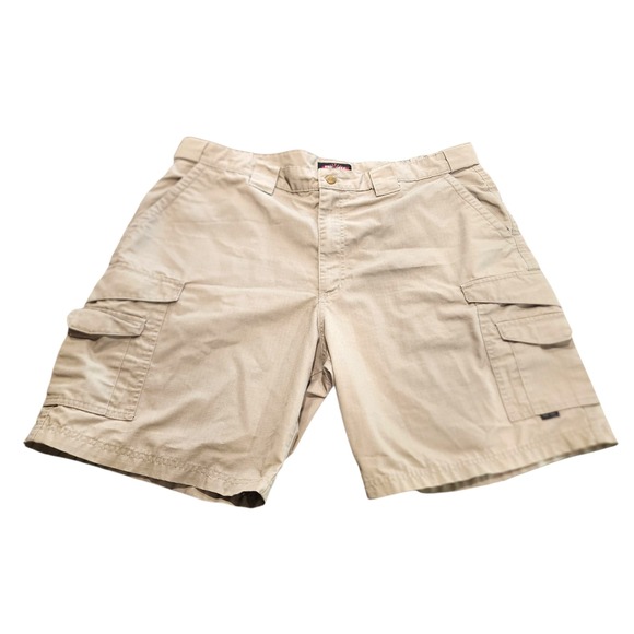 TRU-SPEC Men's Cargo Shorts Size 42 Khaki Tactical Military Style Pockets - Picture 1 of 6